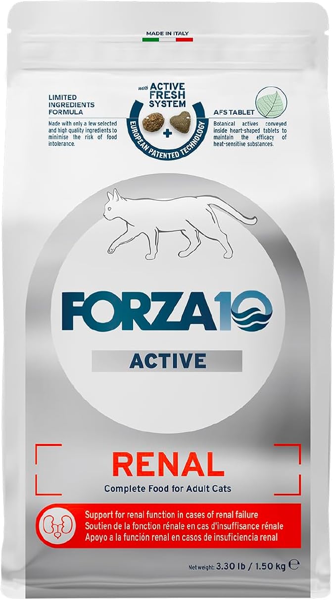 Forza10 - Cat Food, Limited Ingredient Cat Food for Kidney Support, Non-GMO, Fish Flavor, Crafted for Adults, (3.3 lb)