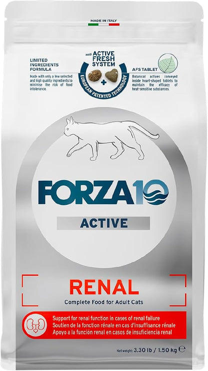 Forza10 - Cat Food, Limited Ingredient Cat Food for Kidney Support, Non-GMO, Fish Flavor, Crafted for Adults, (3.3 lb)