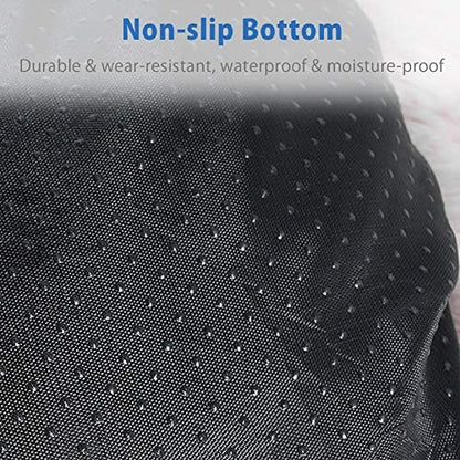 La La Pet® Donut Dog Cat Bed Cozy Cave Pet Bed Burrow Dog Bed Calming Cuddler Self-Warming Pet Bed Soft Plush Pet Cushion Improved Sleep for Cats Small Medium Dogs Rainbow L