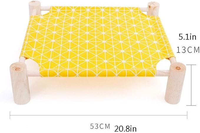 Cat Litter Four Seasons Universal Removable and Removable Cat Bed Cat Litter Cat Supplies Pet Bed Hammock Kennel Dog Bed Yellow Grid (17.5 Kg Cat and Dog Unive