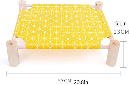 Cat Litter Four Seasons Universal Removable and Removable Cat Bed Cat Litter Cat Supplies Pet Bed Hammock Kennel Dog Bed Yellow Grid (17.5 Kg Cat and Dog Unive