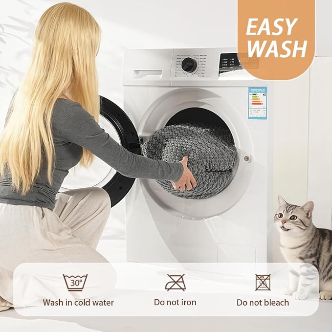 Plush Cat Kneading Bed Mat, Premium Plush Fabric Bed with Non-Slip Bottom, 3cm Thick All-Season Cushion for Cats Who Knead, Machine Washable Anti-Static Pet Bed, 23x15 Inch, Grey