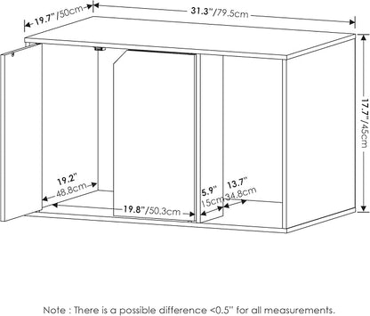 Furinno Peli Litter Box Enclosure, Columbia Walnut