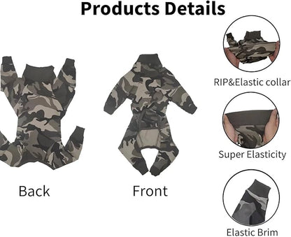 Xqpetlihai Dog Onesie Surgery Recovery Suit for Medium Large Dogs Recovery Shirt for Abdominal Wounds or Skin Diseases Bodysuit Dogs Pajamas (XS,C)