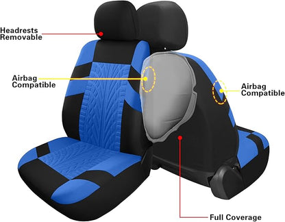 VarCozy Car Seat Covers Front Pair,Universal Cloth for Car,Breathable & Washable SUV, Sedan, Van, Automotive Interior Covers, Airbag Compatible