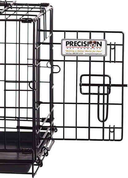 Precision Pet Products Two Door Great Crate Wire Dog Crate, 42 Inch, For Pets 70-90 lbs, With 5-Point Locking System