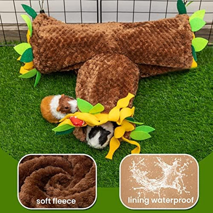 Guinea Pig Hideout, 3 Way Collapsible Small Animal Tunnel Cage Accessories