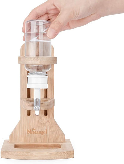 Niteangel Water Bottle with Stand for Syrian Dwarf Hamsters Gerbils Mice Rats Degus Small pet Rodents(White)