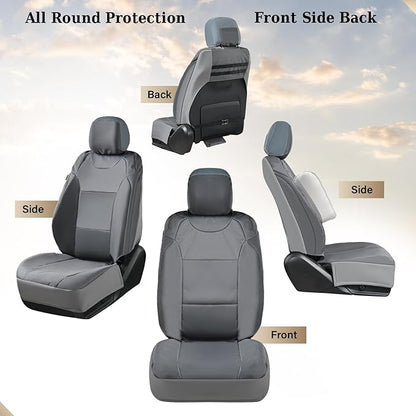 Coverado Rear Bench Car Seat Covers, Waterproof Oxford Gray Seat Cover for Car Seat Protector for Kids & Dogs, Seat Covers Compatible with 2015-2026 Ford F150 & 2017-2026 Ford F250 F350 F450, Gray