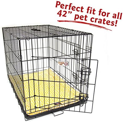 42" Towers Citrus Yellow Crate Dog Bed Mat By Majestic Pet Products