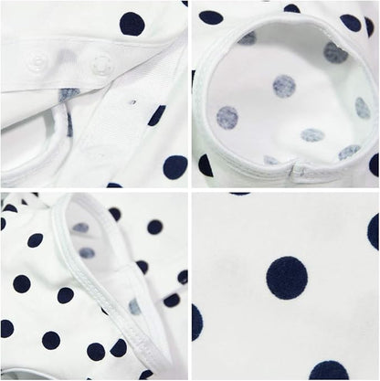Dog’s Recovery Suit Post Surgery Shirt for Puppy, Wound Protective Clothes for Little Animals(White spot-XXS)