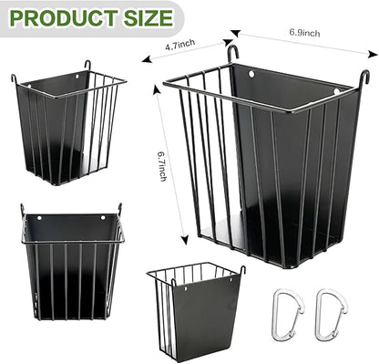 LUAVIARU Upgrades Rabbit Hay Feeder - Guinea Pig Hay Feeder - Metal Frame Hay Rack with Adjustable Hook - Less Wasted - for Guinea Pigs - Chinchilla Bunny Cage Accessories - Bunny Feeder