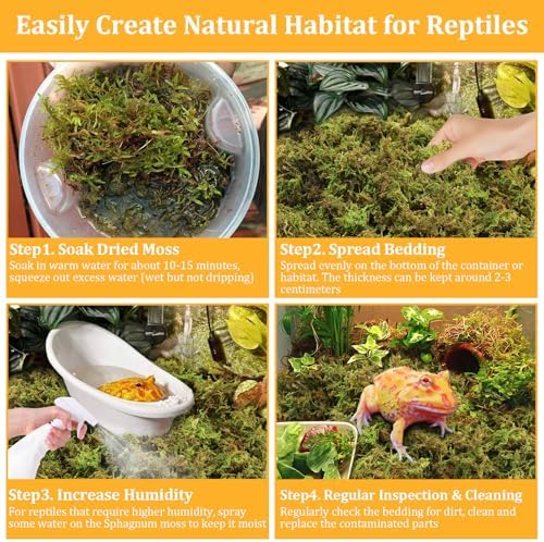 Legigo 1.3LB Natural Sphagnum Moss for Reptile Terrarium Substrate Bedding