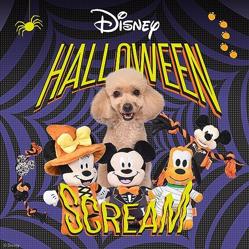 Disney for Pets Mickey & Minnie Mouse Halloween Plush Dog Toys, 6 in, 2 Pk