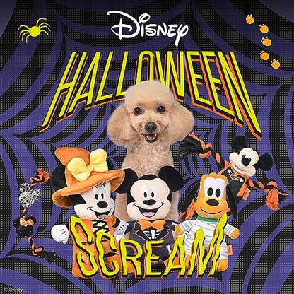 Disney for Pets Mickey & Minnie Mouse Halloween Plush Dog Toys, 6 in, 2 Pk