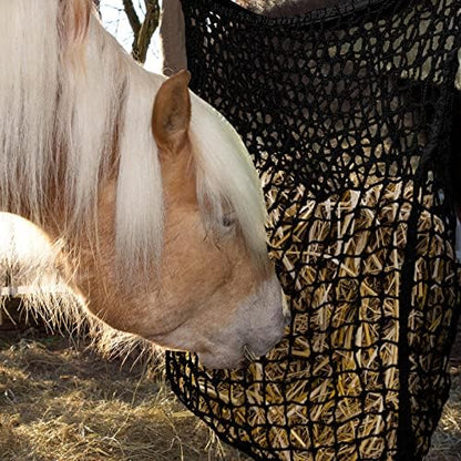 Fabbay 2 Pcs Slow Feed Hay Net for Horses, 63 x 40 Inch Hay Bag, Black