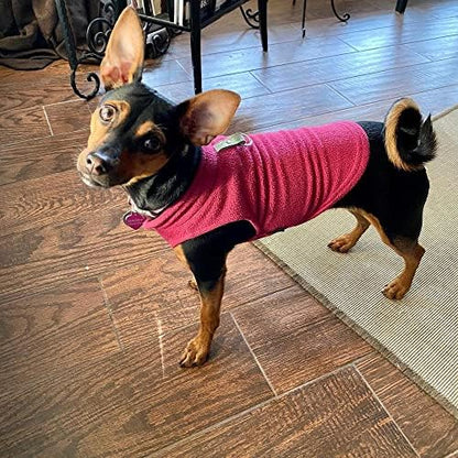 Gooby Fleece Vest Dog Sweater, Fuchsia, Medium