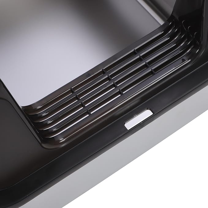 Aramox Half Clad Stainless Steel Cat Bedroom with Metal with High Metal for Cats for Animal Owners and Their Like Friends Closed. (Black)