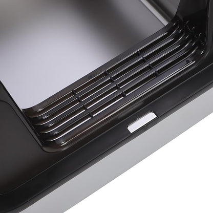 Aramox Half Clad Stainless Steel Cat Bedroom with Metal with High Metal for Cats for Animal Owners and Their Like Friends Closed. (Black)