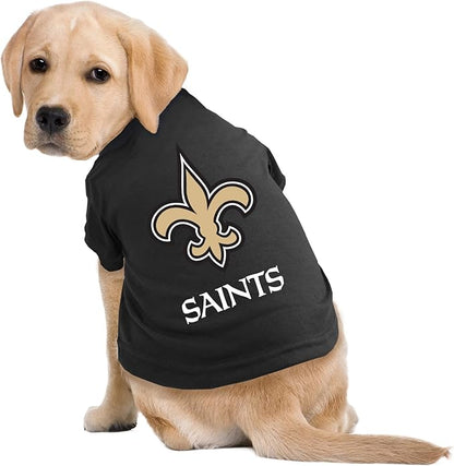 Littlearth NFL New Orleans Saints Pet T-Shirt, Team Color, X-Large
