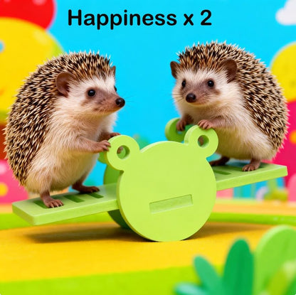 Hedgehog Ferret Enrichment Toys Set, Includes Hideout Tunnel, Skateboard, Ball Bell, Cozy Bed, and Seesaw, 5 Piece Hamster Small Animal Tunnel Hide