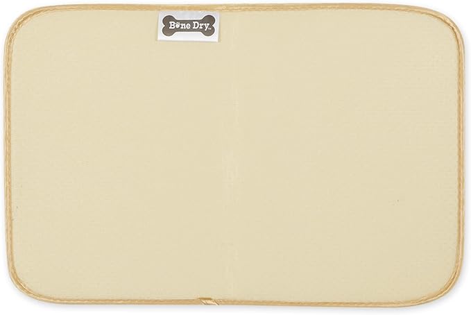 Bone Dry Machine Washable, Ultra Absorbent Pet Mat, 12x18, Taupe Trellis Print