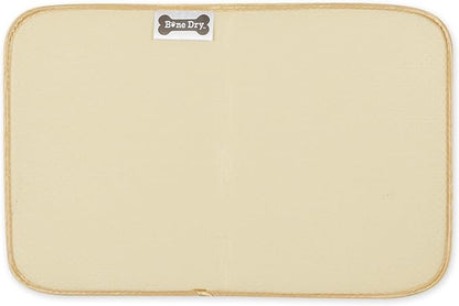 Bone Dry Machine Washable, Ultra Absorbent Pet Mat, 12x18, Taupe Trellis Print
