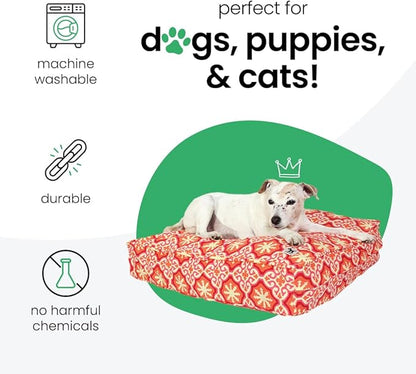 Molly Mutt Small Dog Bed Cover - Papillon Print - Measures 22”x27”x5’’ - 100% Cotton - Durable - Breathable - Sustainable - Machine Washable Dog Bed Cover