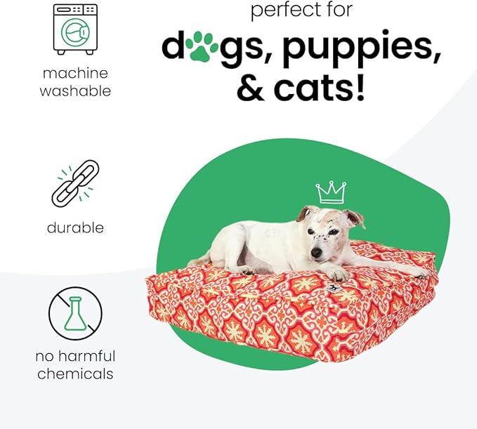 Molly Mutt Huge Dog Bed Cover - Papillon Print - Measures 36”x45”x5’’ - 100% Cotton - Durable - Breathable - Sustainable - Machine Washable Dog Bed Cover