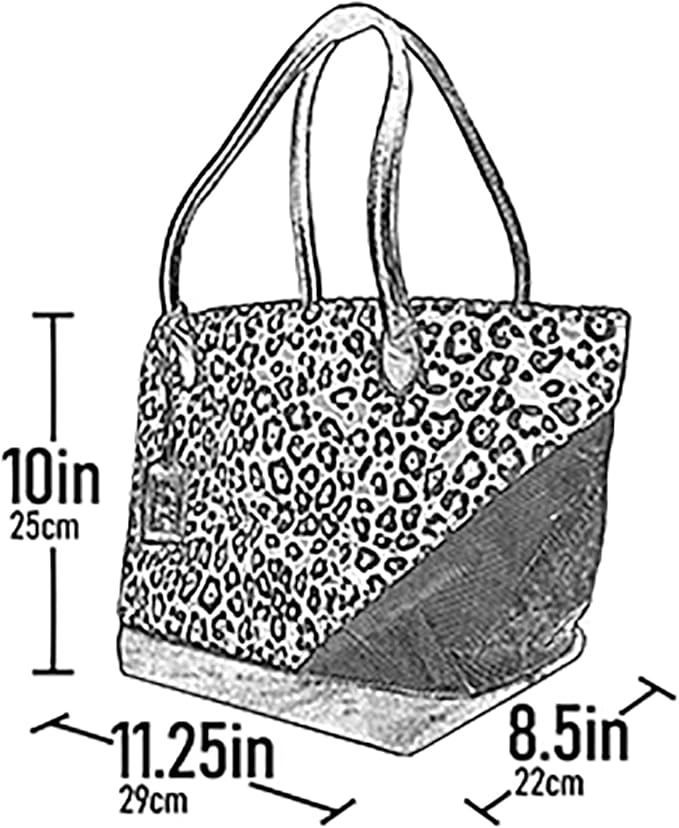 Pet Gear Tote/Sling Carrier for Cats/Dogs, Storage Pocket, Removable Washable Liner, Zippered Top and Mesh Windows, Jaguar, Tote