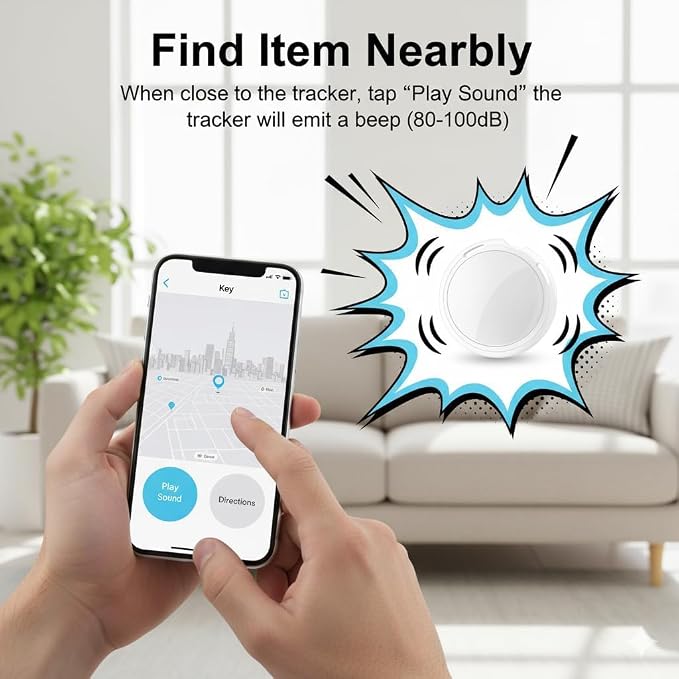 No Subscription GPS Tracker for Vehicles Apple Find My iOS Only Real Time | Real Time Global No Monthly Fee Mini Hidden Car Tracker Device Smart Locator Tracking Tags with Magnetic for Pets Luggage