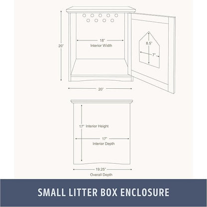 TRIXIE Small Litter Box Enclosure - Indoor Furniture for Cats - Use to Cover Litter - Add a Bed for a Retreat - Brown