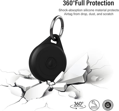 for Air tag Keychain Holder Case for Apple Air tag, 2 Pack of IPX8 Waterproof, Fully Shockproof, Anti Scratch for Air tag Holder Case for Key, Kid, Bag, Luggage, Pets Collar | 2 Pack, IPX8 Waterproof, Fully Shockproof, Anti Scratch, for Key, Kid