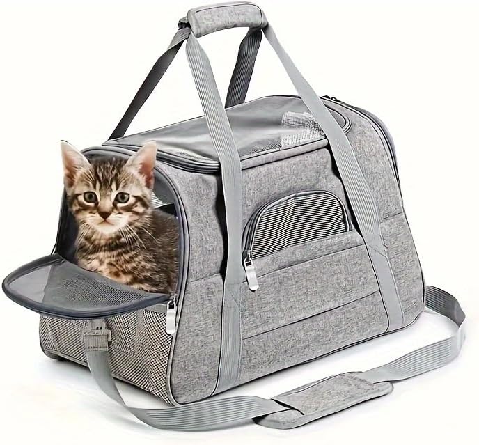Cat Carrier Bag, Airline Approved Soft Carrier for Cats & Small Dogs