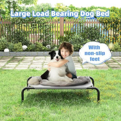 Simple Trending Raised Dog Bed for Small Dogs, Elevated Dog Cot, Grey