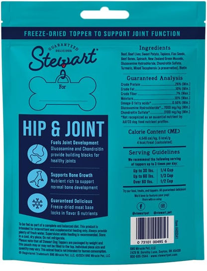 Stewart Freeze Dried Dog Treats & Food Topper, Hip & Joint Formula, 8 oz