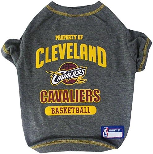 Pets First NBA Licensed Hoodies & T-shirt for Dogs & Cats, Clevel& Cavaliers, Medium