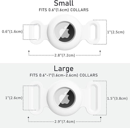 Vancle at Case for Dog Collar, Waterproof Apple Air Tag Protective Holder GPS Tracking Finder for Pet, Silicone Case for Dog Collar Cat Loop Holder Pet Accessories