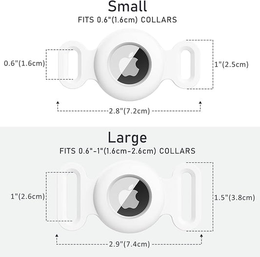 Vancle at Case for Dog Collar, Waterproof Apple Air Tag Protective Holder GPS Tracking Finder for Pet, Silicone Case for Dog Collar Cat Loop Holder Pet Accessories
