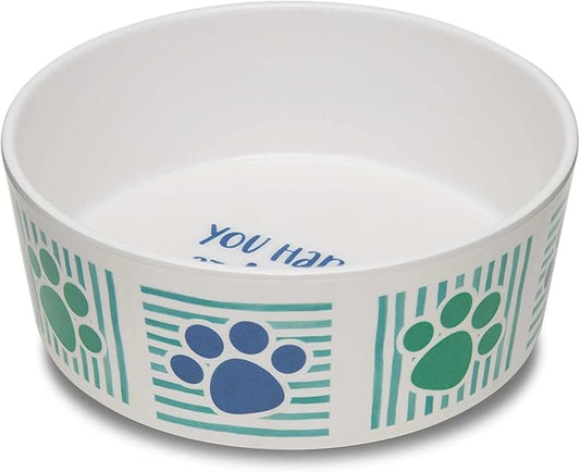 Loving Pets Dolce Moderno Dog Bowl – Modern Melamine Dog Food Bowl & Dog Water Bowl – Durable, Non-Slip Pet Dish for Small & Medium Dogs – Dishwasher Safe Dog Bowl (Large, 47 oz)