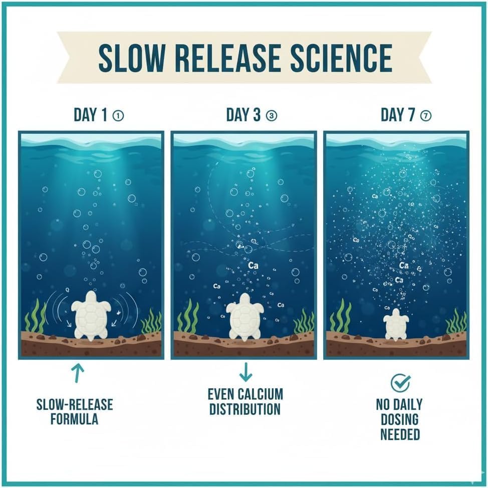 Shellstrong Premium Calcium Block for Aquatic Turtle - Slow Release Water Tank Conditioner - Cuttlebone for Aquarium - Turtle Tank Accessories - 20 Gallon Aquatic Treatment (3 Calcium Blocks)