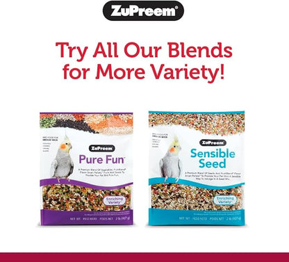 ZuPreem Smart Selects Bird Food for Large Birds, 4 lb - Everyday Feeding for Amazons, Macaws, Cockatoos (Pack of 2)