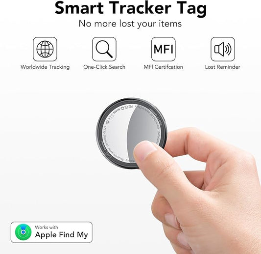 2026 New [Apple MFi Certified] (iOS Only) Tracker Tags-3 Pack, Bluetooth 5.3 GPS Tracker for Apple Find My, Replaceable Battery, 100dB Sounds, Key Finder and Item Locator for Car, Keys, Luggage, Black