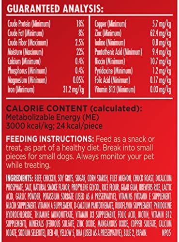 Milk-Bone Soft & Chewy Dog Treats Bundle: Beef & Filet Mignon Recipe 25 Ounce + Real Bacon 25 Ounce