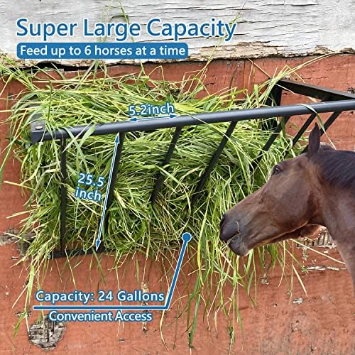 2Pcs Horse Hay Feeder 24 Gallon Capacity