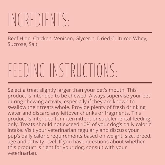 Better Belly Highly Digestible Rawhide Small Roll Chews, Treat Your Dog to a Chew with NO Artificial Colors or Flavors