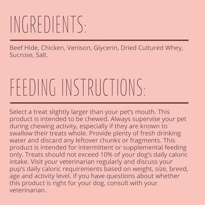 Better Belly Highly Digestible Rawhide Small Roll Chews, Treat Your Dog to a Chew with NO Artificial Colors or Flavors