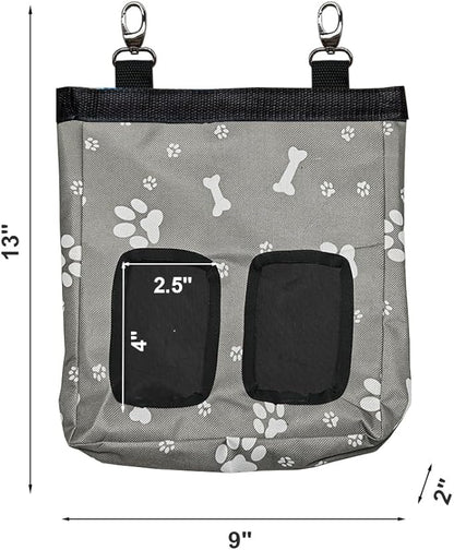 Guinea Pig Hay Feeder, Hanging Rabbit Hay Feeder Bag for Guinea Pigs Bunnies Chinchillas. Graybones