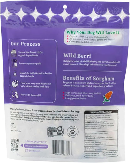 Lord Jameson Wild Berri and Sweet Beat Bundle – Low Calorie Dog Training Treats, Organic Crunchy Dog Treats, Gluten Free & Plant-Based, USDA Certified, Made in USA