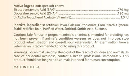 Healthy Breeds Chihuahua Omega HP Fatty Acid Skin and Coat Support Soft Chews 60 Count